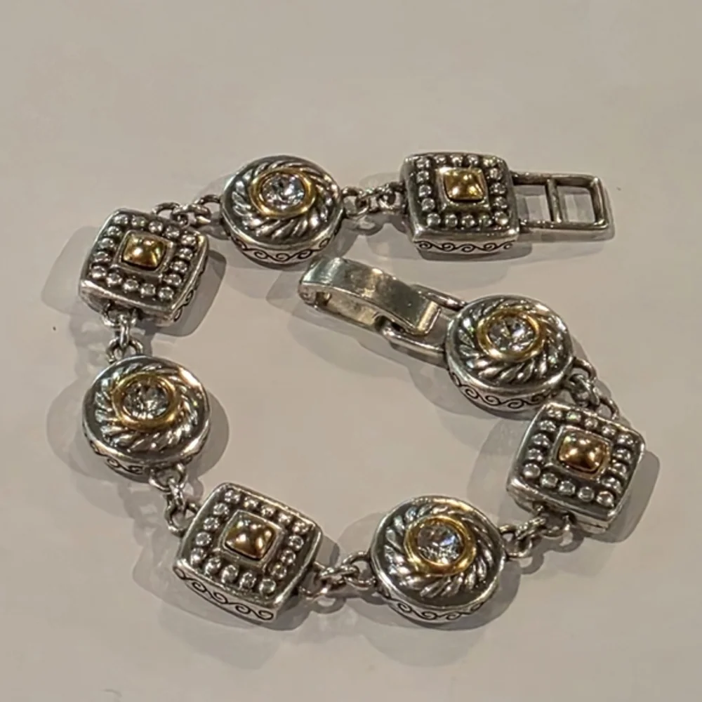 Brighton Heiress Silver and‎ Gold Plated Swarovski Crystal Bracelet
